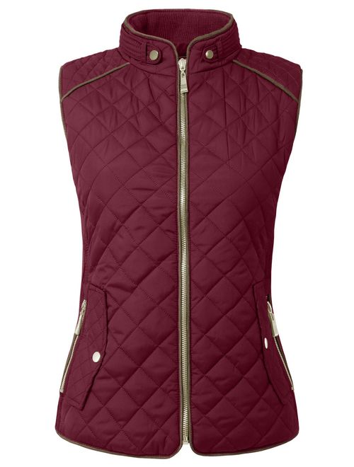 NE PEOPLE Womens Lightweight Quilted Padding Zip Up Vest Gilet(S-3XL)