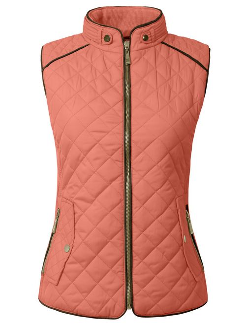 NE PEOPLE Womens Lightweight Quilted Padding Zip Up Vest Gilet(S-3XL)