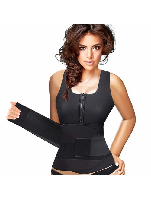 UltraComfy Waist Trainer Corset for Weight Loss Sweat Vest Sauna Suit Waist Trimmer