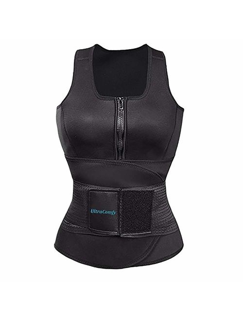 UltraComfy Waist Trainer Corset for Weight Loss Sweat Vest Sauna Suit Waist Trimmer