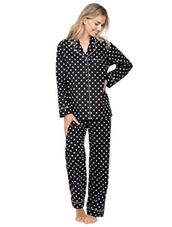 Flannel Pajamas Women Cozy - Boyfriend Pajamas for Women