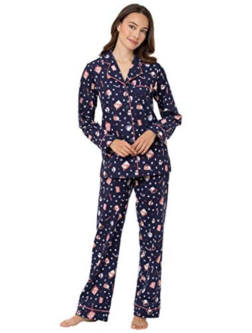 PajamaGram Flannel Pajamas Women Cozy - Boyfriend Pajamas for Women