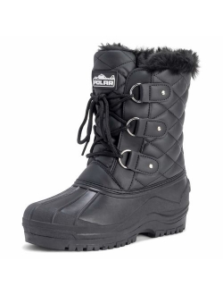 Polar Womens Mid Calf Mountain Walking Tactical Waterproof Boots