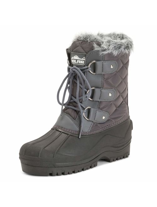 Polar Womens Mid Calf Mountain Walking Tactical Waterproof Boots