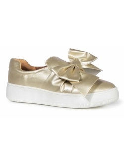 J. Adams Bow Platform Slip On - Trendy Flatform Shoes - Comfortable Closed Toe Sneakers - Wally