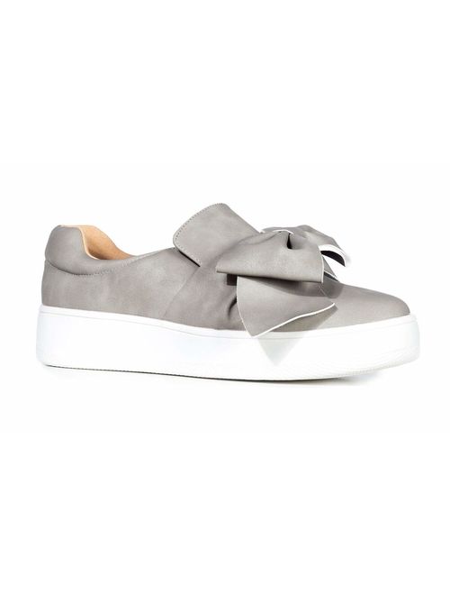 J. Adams Bow Platform Slip On - Trendy Flatform Shoes - Comfortable Closed Toe Sneakers - Wally