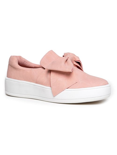 J. Adams Bow Platform Slip On - Trendy Flatform Shoes - Comfortable Closed Toe Sneakers - Wally