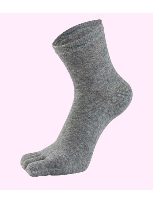 HONOW Women's Low Cut Toe Socks Ankle Cotton Running Socks(Pack of 5/6)