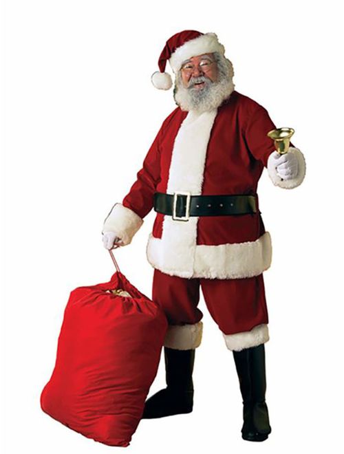 Rubie's Adult Deluxe Ultra Velvet Santa Suit With Gloves