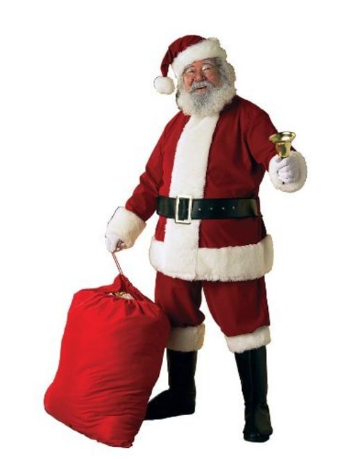 Rubie's Adult Deluxe Ultra Velvet Santa Suit With Gloves