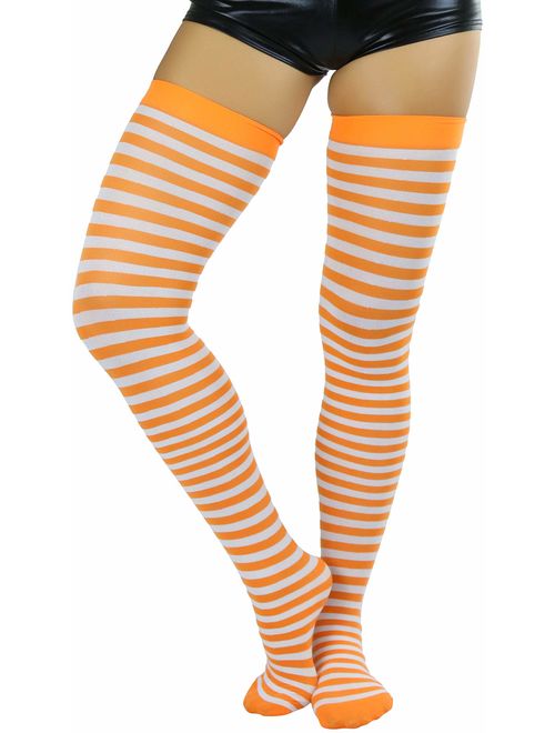 ToBeInStyle Women's Striped Thigh Hi