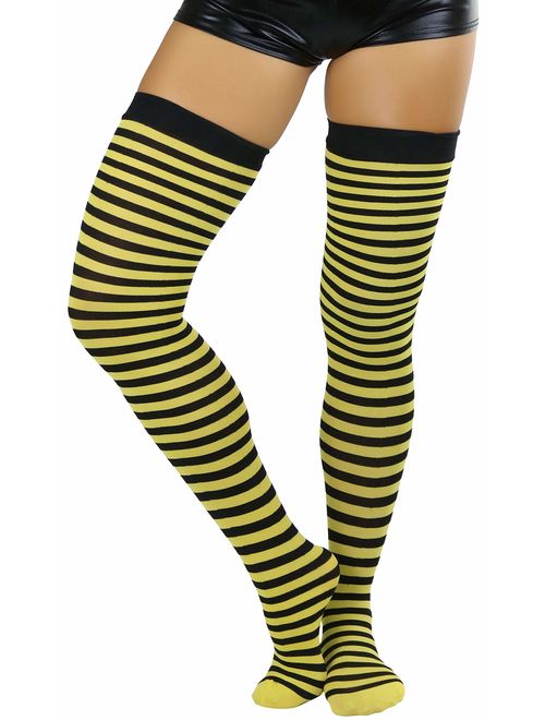 ToBeInStyle Women's Striped Thigh Hi