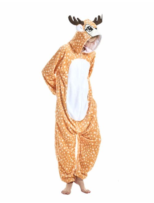 Adult Pajamas Unisex Sleepsuit Animal Sleepwear Jumpsuit Halloween Cosplay Costume