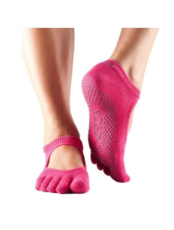 ToeSox Grip Pilates Barre Socks - Non Slip Bella Full Toe for Yoga & Ballet