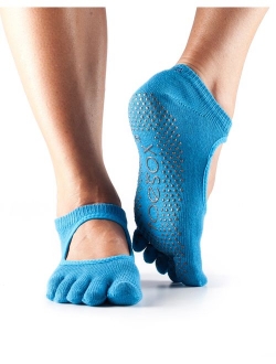 ToeSox Grip Pilates Barre Socks - Non Slip Bella Full Toe for Yoga & Ballet