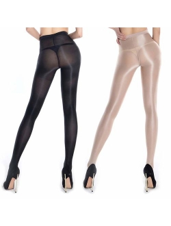 2 Pairs Shaping Ballet Oil Socks Shiny Silk Stockings Pantyhose Dance Tights