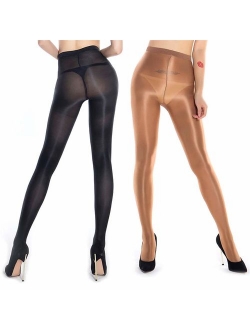 2 Pairs Shaping Ballet Oil Socks Shiny Silk Stockings Pantyhose Dance Tights