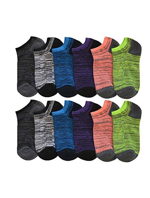 I&S Women's 12 Pack Low Cut No Show Athletic Socks - Women's Socks Size 9-11 (Set of 12