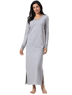 Addison Meadow Long Nightgowns for Women - Jersey Cotton Nightgowns for Women, Slub Knit