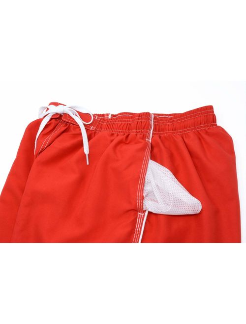 Adoretex Men's Guard Swimsuit Board Shorts Swim Trunks Mesh Liner