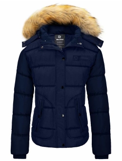 Wantdo Women's Hooded Winter Coat Thicken Quilted Puffer Jacket Warm Parka