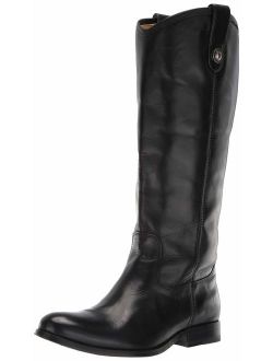 Women's Melissa Button Lug Tall Knee High Boot, Black, 9.5 M US