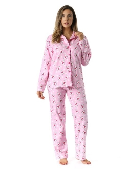 #followme Pajama Pant Set with Notch Collar