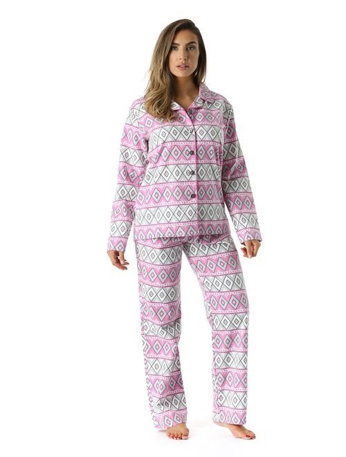 #followme Pajama Pant Set with Notch Collar