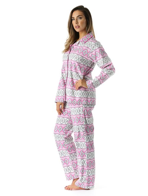 #followme Pajama Pant Set with Notch Collar