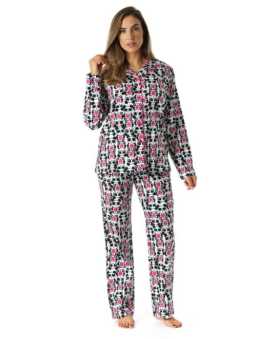 #followme Pajama Pant Set with Notch Collar