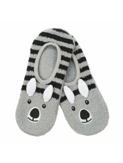 Snoozies Womens Mary Jane Fuzzy Animal Socks