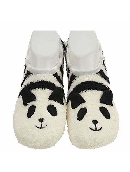 Snoozies Womens Mary Jane Fuzzy Animal Socks