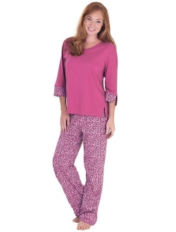 PJs Women Soft Cotton - Leopard Pajamas for Women