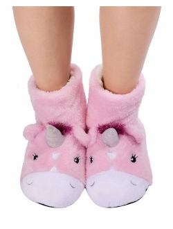 Panda Bros Slipper Socks for Women Cozy Warm Lined Fuzzy Sock Slippers Indoor Booties with Non Slip Grippers