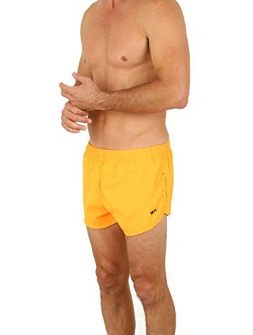 UZZI Men's Basic Running Shorts Swimwear Trunks