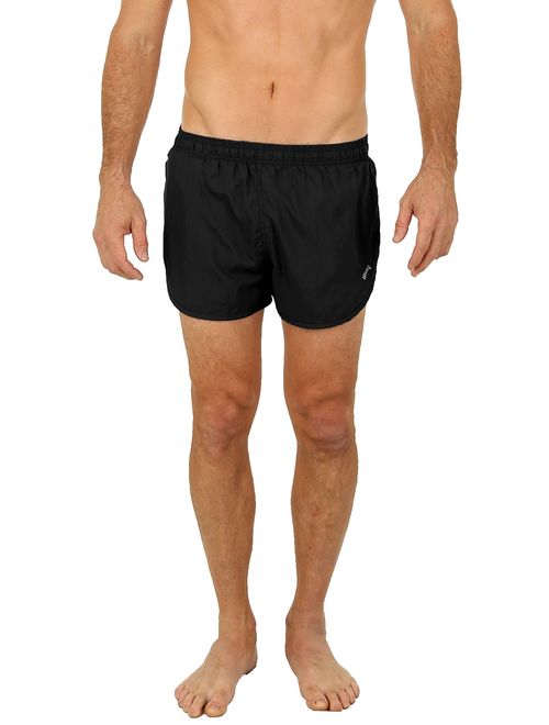 UZZI Men's Basic Running Shorts Swimwear Trunks