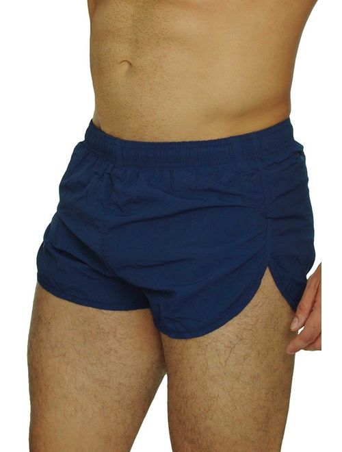 UZZI Men's Basic Running Shorts Swimwear Trunks