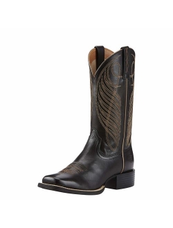 Women's Round Up Wide Square Toe Western Cowboy Boot