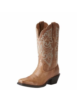 Women's Round Up Wide Square Toe Western Cowboy Boot