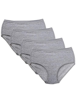 Closecret Women Comfort Cotton Underwear Classic Full Coverage Breathable Briefs Panties Underpants Multipack