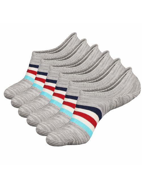 No Show Socks Women Non Slip Low Cut Cotton Liner Sports Casual Socks 3/6 Pairs