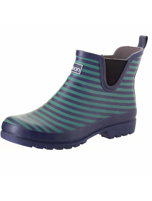 Jileon Ankle Height Wide Calf Rain Boots| Specially Designed for Ladies with Wide Feet & Calves | Womens Ankle Rain Boots - Plus Size Boots Extra Wide Calf - 5 Designs