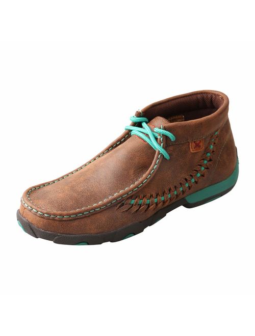 Twisted X Women's Chukka Breathable Handcrafted Lace-Up Cowgirl Driving Moccasins