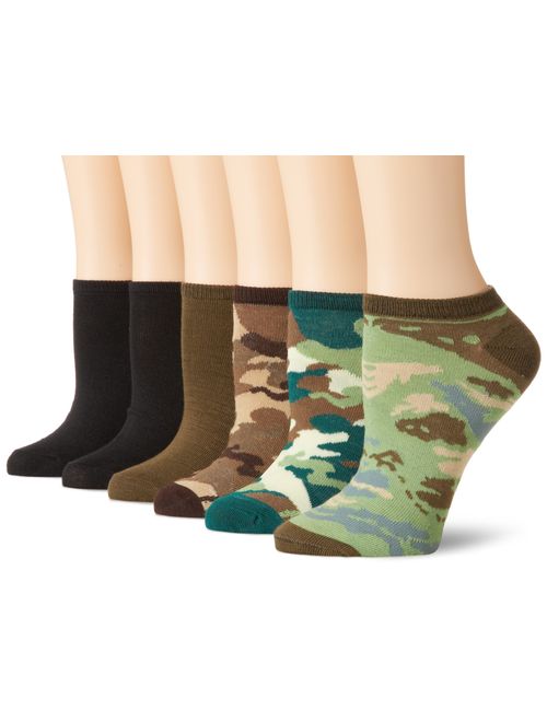 K. Bell Socks Women's 6 Pack Fashion No Show Liner Socks