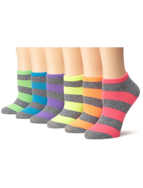 K. Bell Socks Women's 6 Pack Fashion No Show Liner Socks