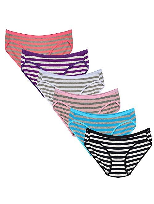 Closecret Women Comfort Cotton Stretch Bikini Cut Panties Multi Pack Breathable Underwear