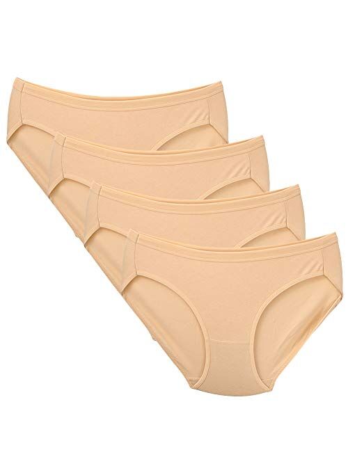 Closecret Women Comfort Cotton Stretch Bikini Cut Panties Multi Pack Breathable Underwear