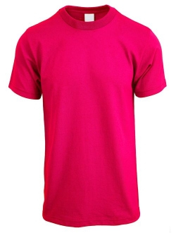 Men's Solid Short Sleeve Crew Neck T-Shirts S-5XL Big and Tall