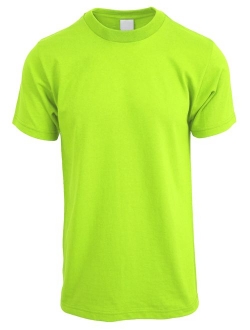 Men's Solid Short Sleeve Crew Neck T-Shirts S-5XL Big and Tall