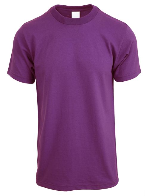 Men's Solid Short Sleeve Crew Neck T-Shirts S-5XL Big and Tall